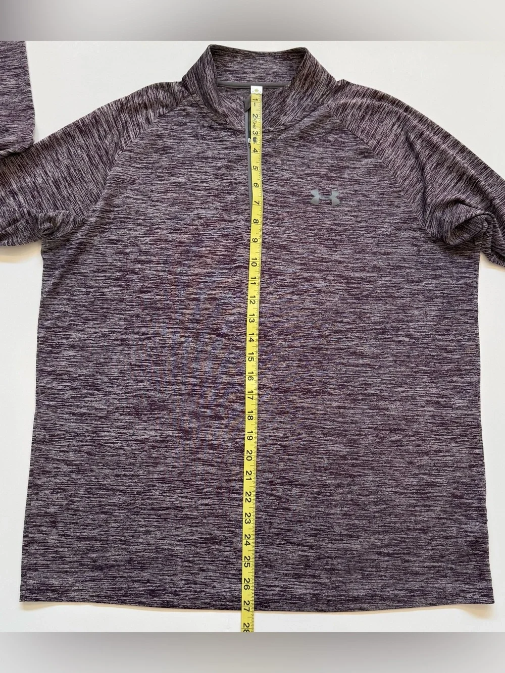 Under Armour Men’s L Purple 1/4 Zip Loose Heatgear Pullover Lightweight Golf